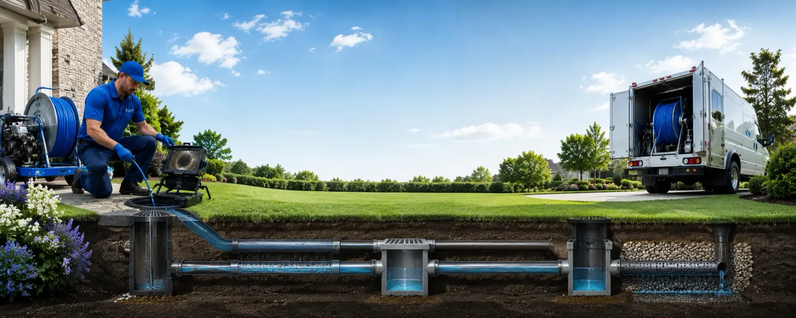 Outdoor drain cleaning information for Delmar, IA